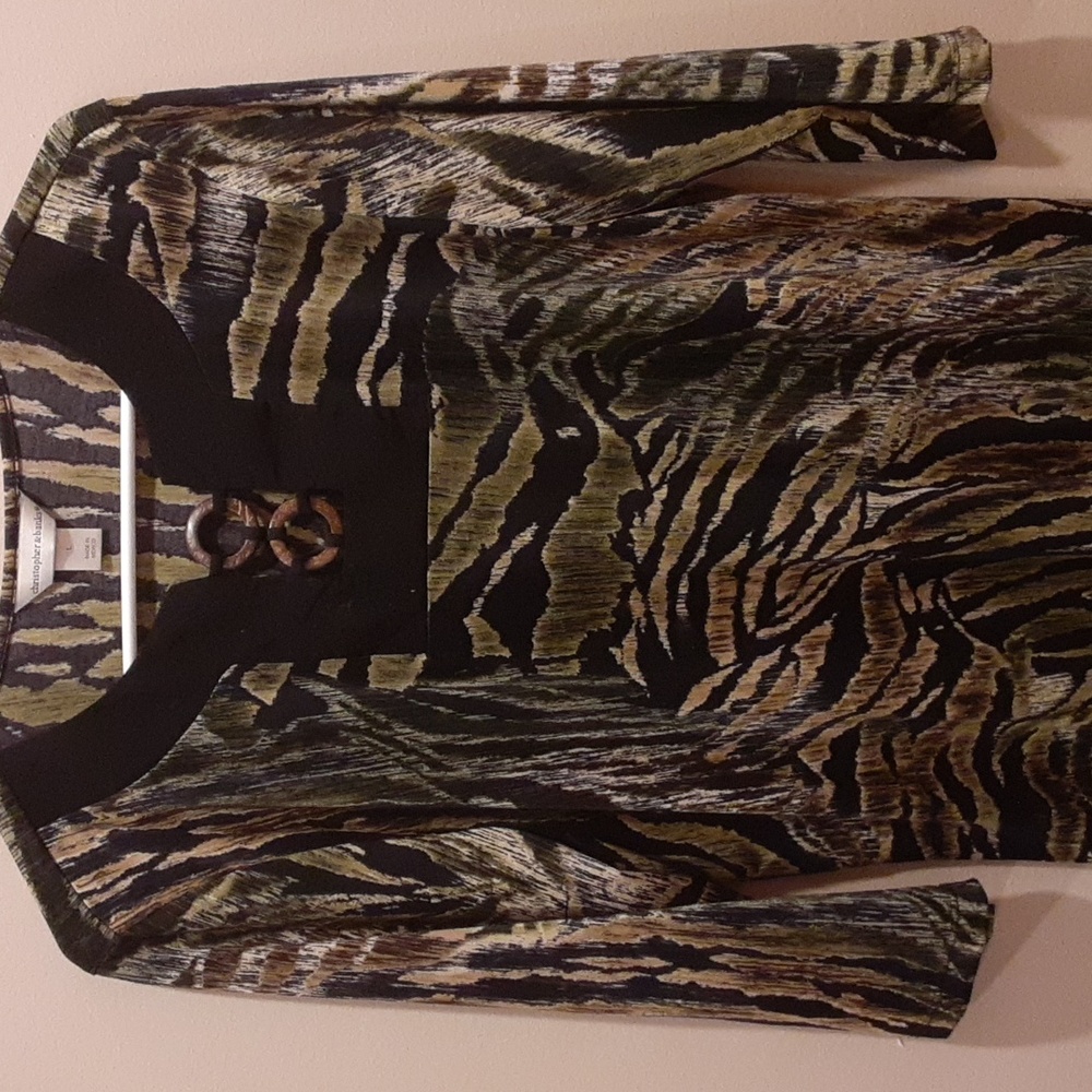 Christopher & banks, large printed Blouse